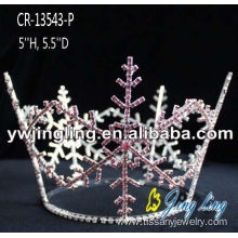 Full Round Frozen Snowflake Christmas Pageant Crowns